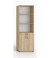 Regał biurowy na ksiażki i segragatoryG 60 II 2D dąb sonoma